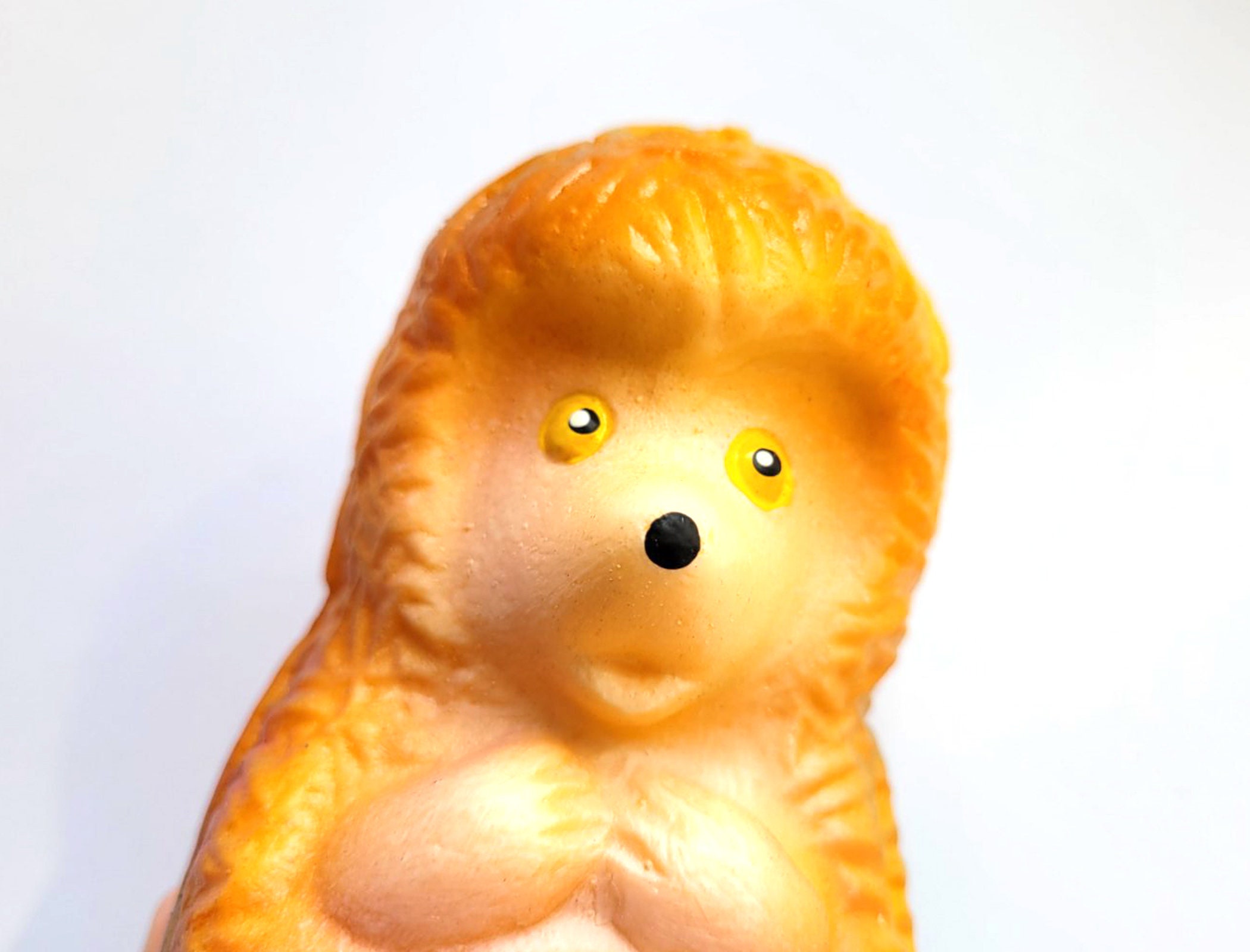Hedgehog in the fog, Rubber Squeak vintage doll, Animal, Nursery