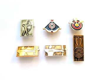Archery Pin, Pick from Set, Kinds of sport, Soviet Vintage collectible Badge, Sport Pin, USSR, 1980s