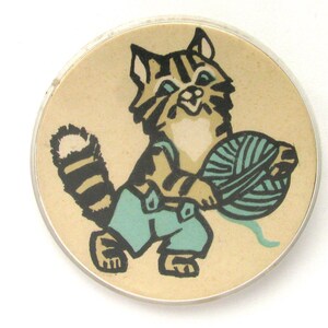 Pin Puss, Vintage plastikowa odznaka, Pin Cat, Puss, postać z kreskówki, radziecka Vintage Pin, Pin Cat, Vintage Badge, radziecka Pin, ZSRR