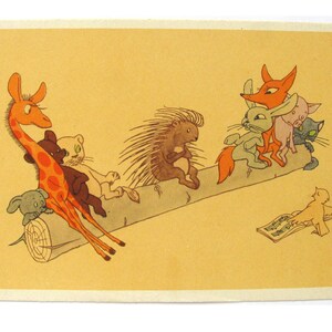 Porc-épic, carte postale soviétique inutilisée, illustration, animaux, drôle, gourov, non signée, carte postale vintage soviétique, URSS, 1962, années 60, années 60