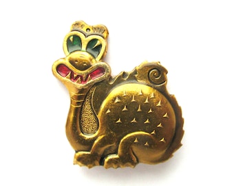 Dinosaur Pin, Cute Pin, Rare Pin, Vintage metal badge, Soviet Vintage Pin, Vintage Badge, Children Pin, Soviet Pin, USSR