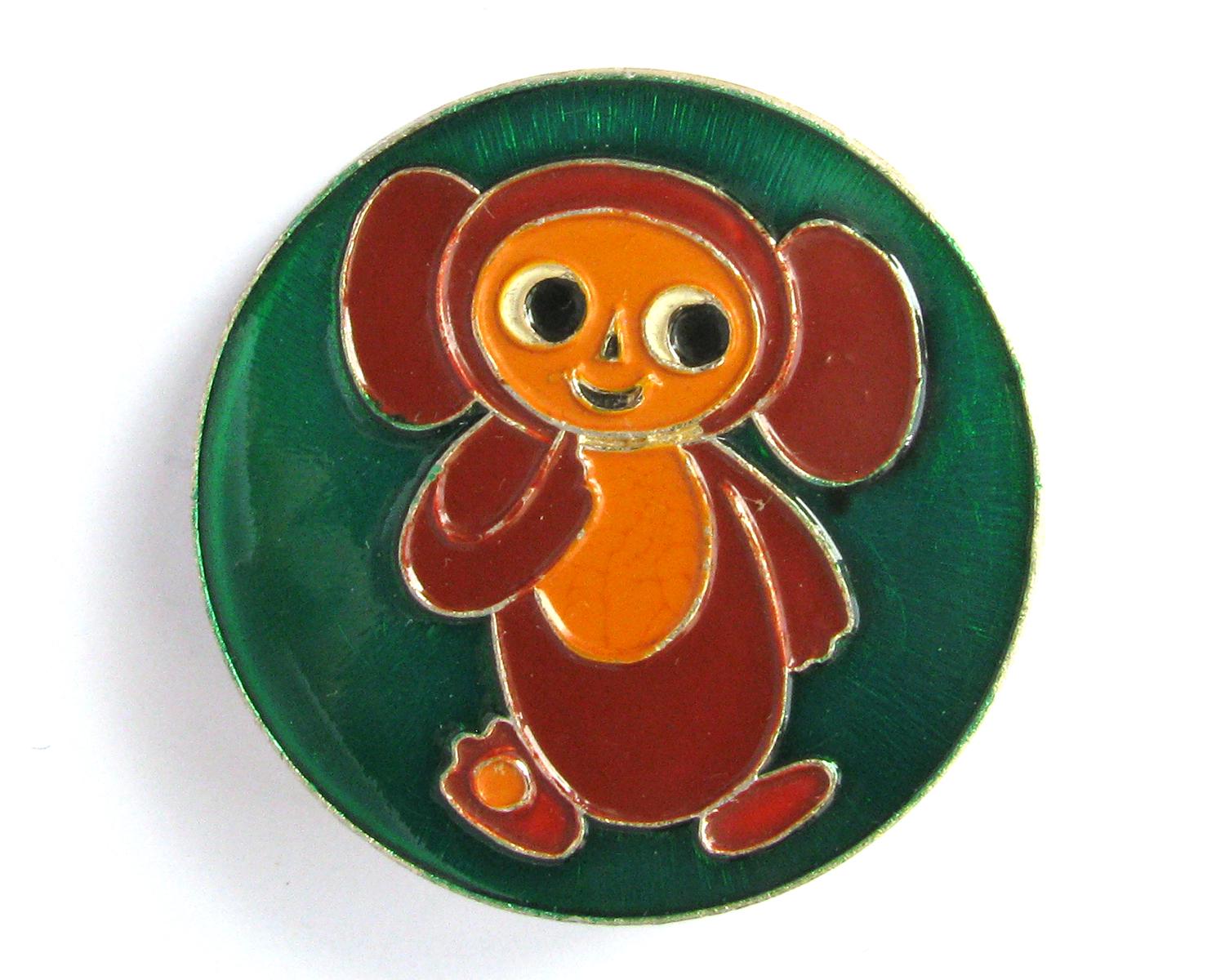 チェブラーシカのピンバッジ、キャラクター、ソビエト漫画のピンバッジ