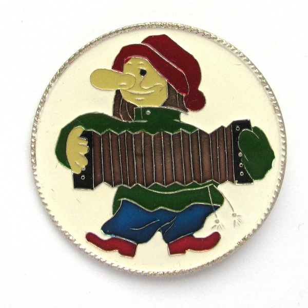 Clown Pin, Petrushka, Soviet Badge, Child, Boy, Vintage collectible badge, Pin, Russia, Soviet Pin, Made in USSR, 1980s