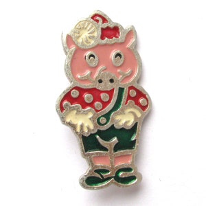 Pin de cerdito, insignia infantil, personaje de dibujos animados, pin de cerdo, insignia coleccionable vintage, pin vintage soviético, pin soviético, lindo, URSS, años 80