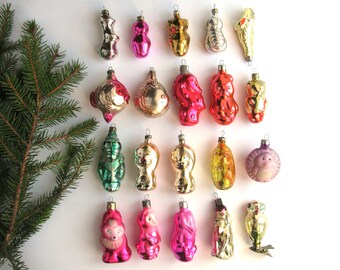 動物のガラス製クリスマスオーナメント、ソビエトガラス製クリスマス