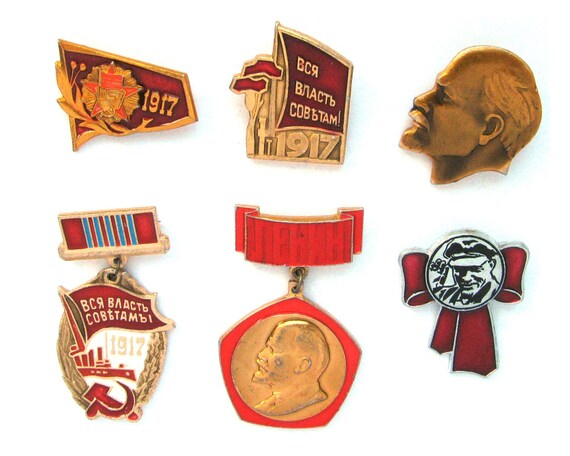 ソビエトバッジ、セットから選ぶ、十月革命、1917年、党、共産主義