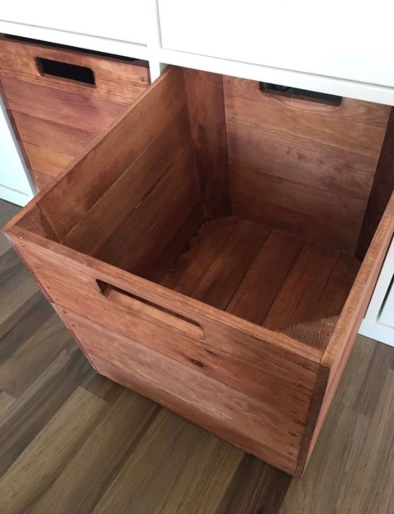 2 wooden boxes used for Kallax Expedit shelves Etsy