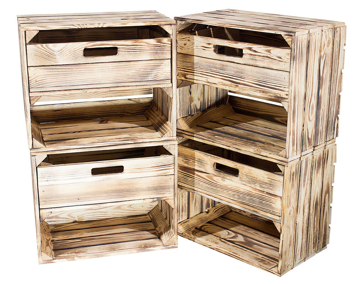 Economy Packages Flamed / Burned Box With Drawer and - Etsy