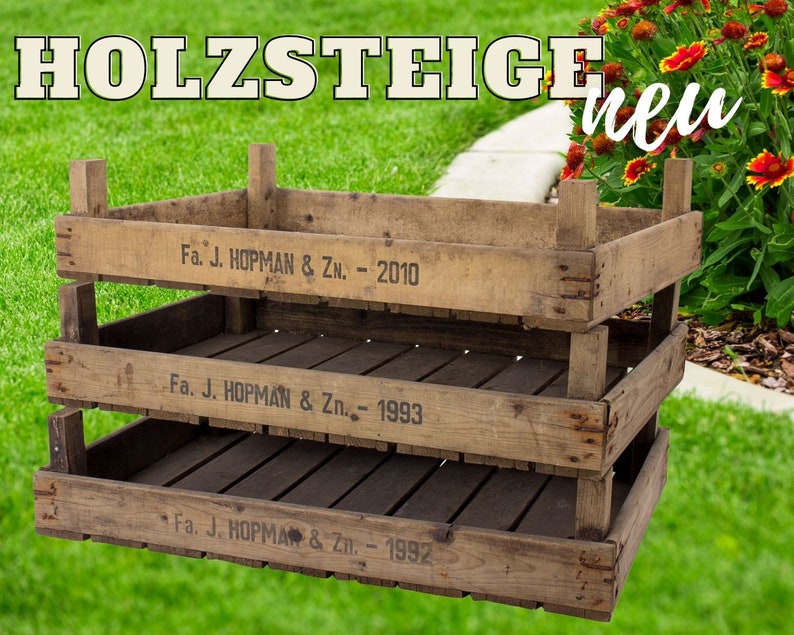 Beautiful sturdy walkways, wooden box, shabby image 2