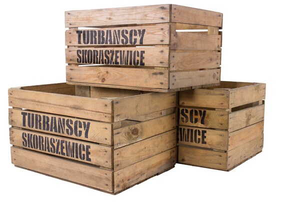 2 4er Set Wine Boxes From Wood Wooden Crate Fruit Box All Purpose Box Rustic