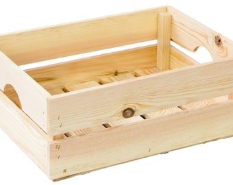 Boîte en bois Leni dans une boîte à légumes naturelle