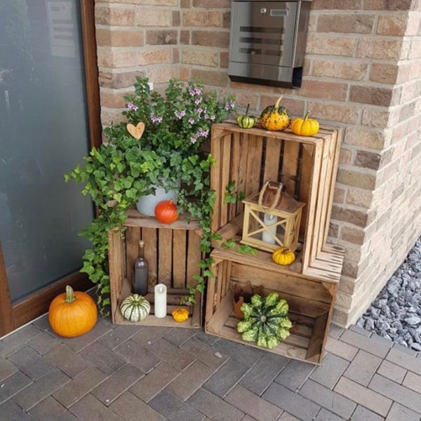 Original vintage pear crate, wooden fruit crate