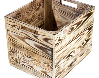 boîte en bois flammé / cuit pour étagère Kallax 33cmx37.5cmx32.5 cm, 2er 3er 4er 6er 8er 9er 12er set boîte à fruits boîte à vin boîte
