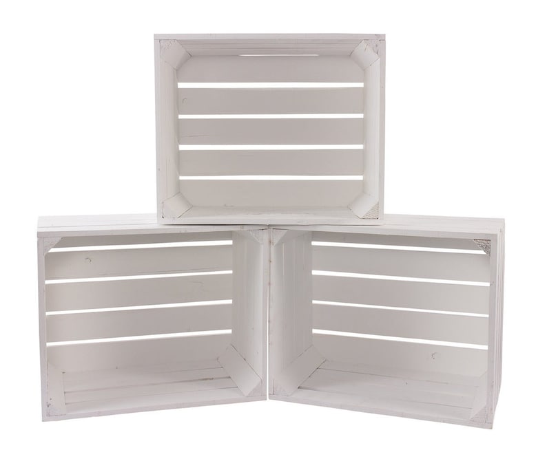 White New Wooden Box 50cm X 40cm X 30cm Fruit Crate Standard Etsy