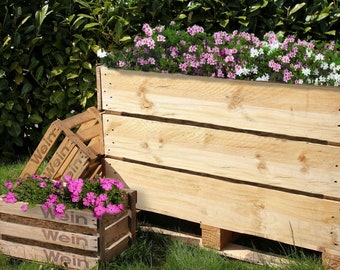 Natural coloured large box, ideal for building as a raised bed or beach chair/ 120x100x81cm/ fruit box/apple box/DIY