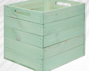 Set of 4 wooden boxes "used" for Kallax shelves 33x37.5x32.5cm IKEA Expedit fruit boxes, wine boxes, wooden boxes