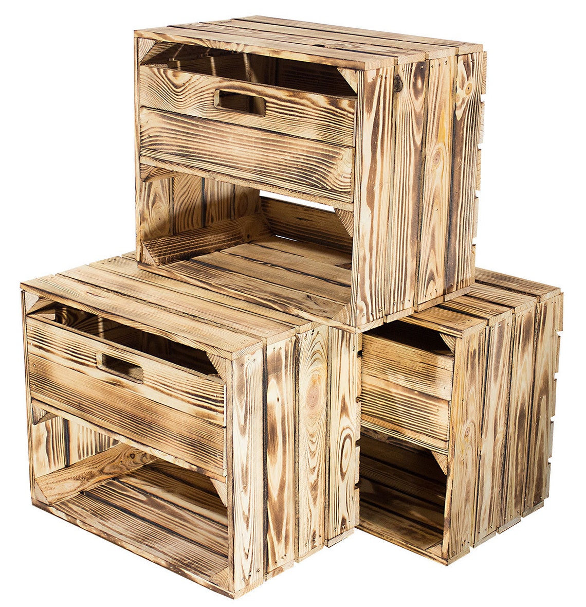 Economy Packages Flamed / Burned Box With Drawer and - Etsy
