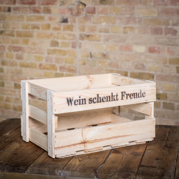 Neue Weinkiste "Wein schenkt Freude"