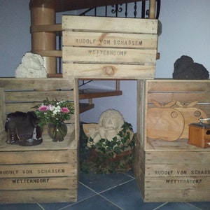 Wooden box-object box-decorative box-wine box-apple box image 1