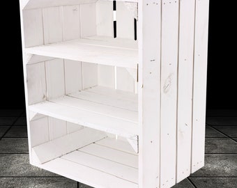 white kitchen shelf with 3 compartments cross 50 cm x 40 cm x 30 cm shabby chic country house fruit box shelf wooden box fruit box wine box box box DIY