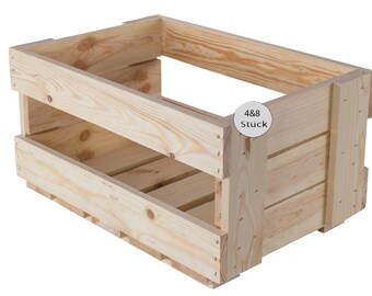 NEUE Weinkiste Natur Kiste Box,Holzkiste,Obstkiste Allzweckkiste Kiste(1,4,8)