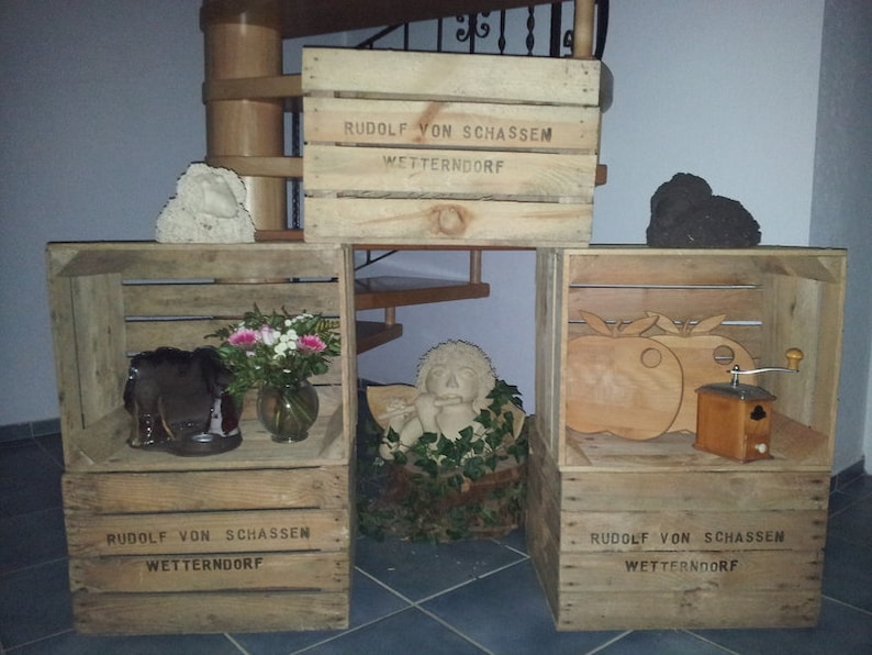 Wooden Box-Obskiste-Decoration Box-Wine Box-Apple Box image 1