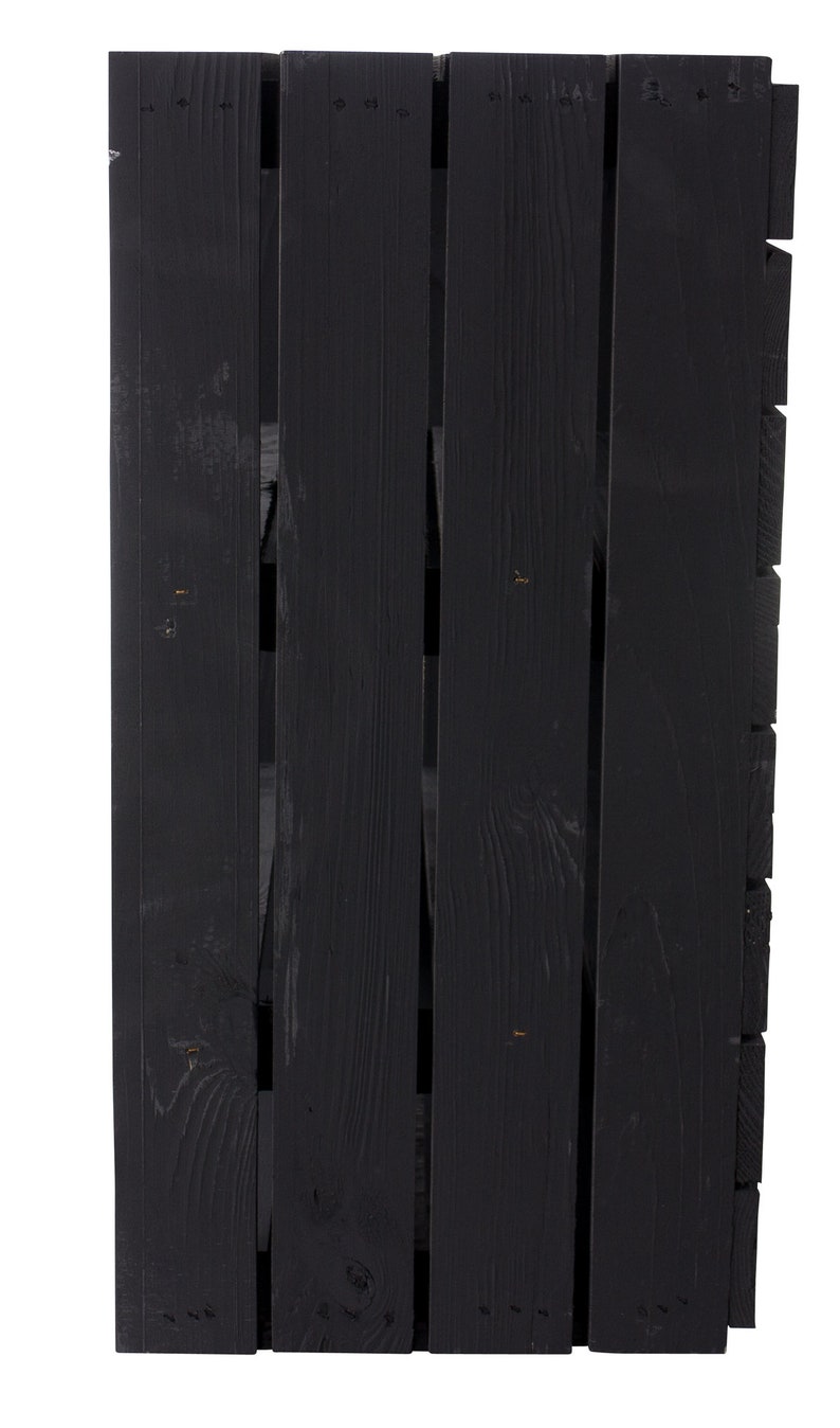 Holzkiste schwarz zwei Mittelbretter NEU 50x31x61 cm | Etsy