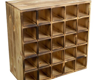 Wine storage wine rack fruit crates wine crates style 52 x 52 x 25 cm flamed or natural light wood shelf wine cellar wine shop