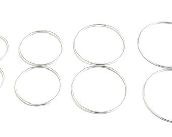 Thin hoop earrings 925 Sterling silver Different sizes hoops Unisex Endless hoops Thin hoops Dainty hoops Skinny Minimalist Elegant hoops