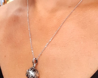 Chime ball necklace Harmony ball jewelry Angel caller ball Pregnancy ball pendant Angel chime necklace Bola necklace Maternity jewelry