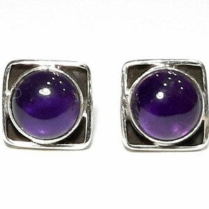 Amethyst earrings 925 Sterling silver earrings Amethyst stud earrings Amethyst studs Amethyst gemstones earrings Amethyst jewelry 925 Silver