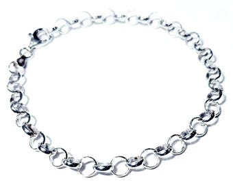 925 sterlingsilverkedja armband Unisex kedja 925 silverkedja Enkel kedja Minimal kedja Enkel kedja 925 silversmycken Silverarmband