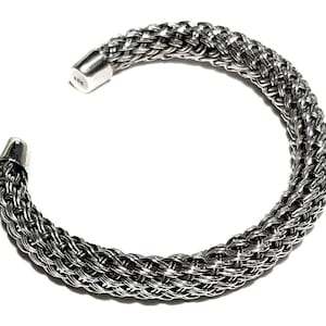 Byzantine bracelet 925 Sterling silver Twisted silver cuff Interwoven bracelet Braided bracelet Weaved silver bracelet Rope chain bracelet