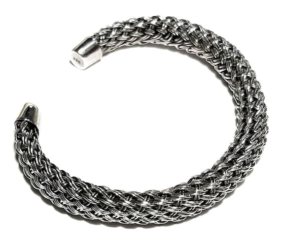 ビザンチンブレスレット 925スターリングシルバー ツイストシルバー 