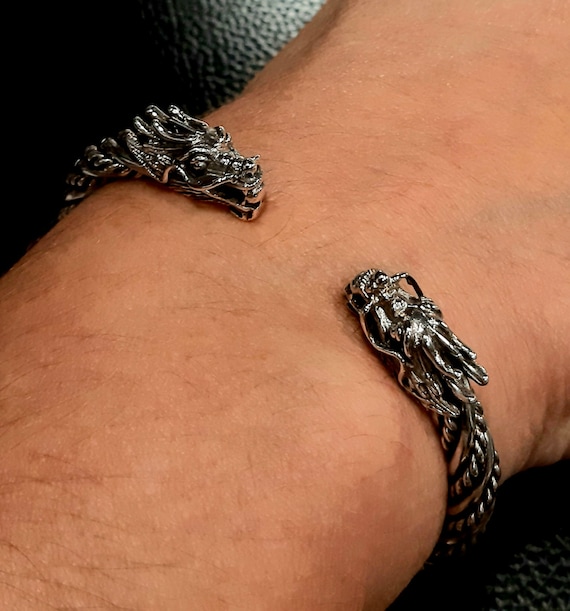 Bracciale Uomo In Argento 925 Con Piastra - Foto 9