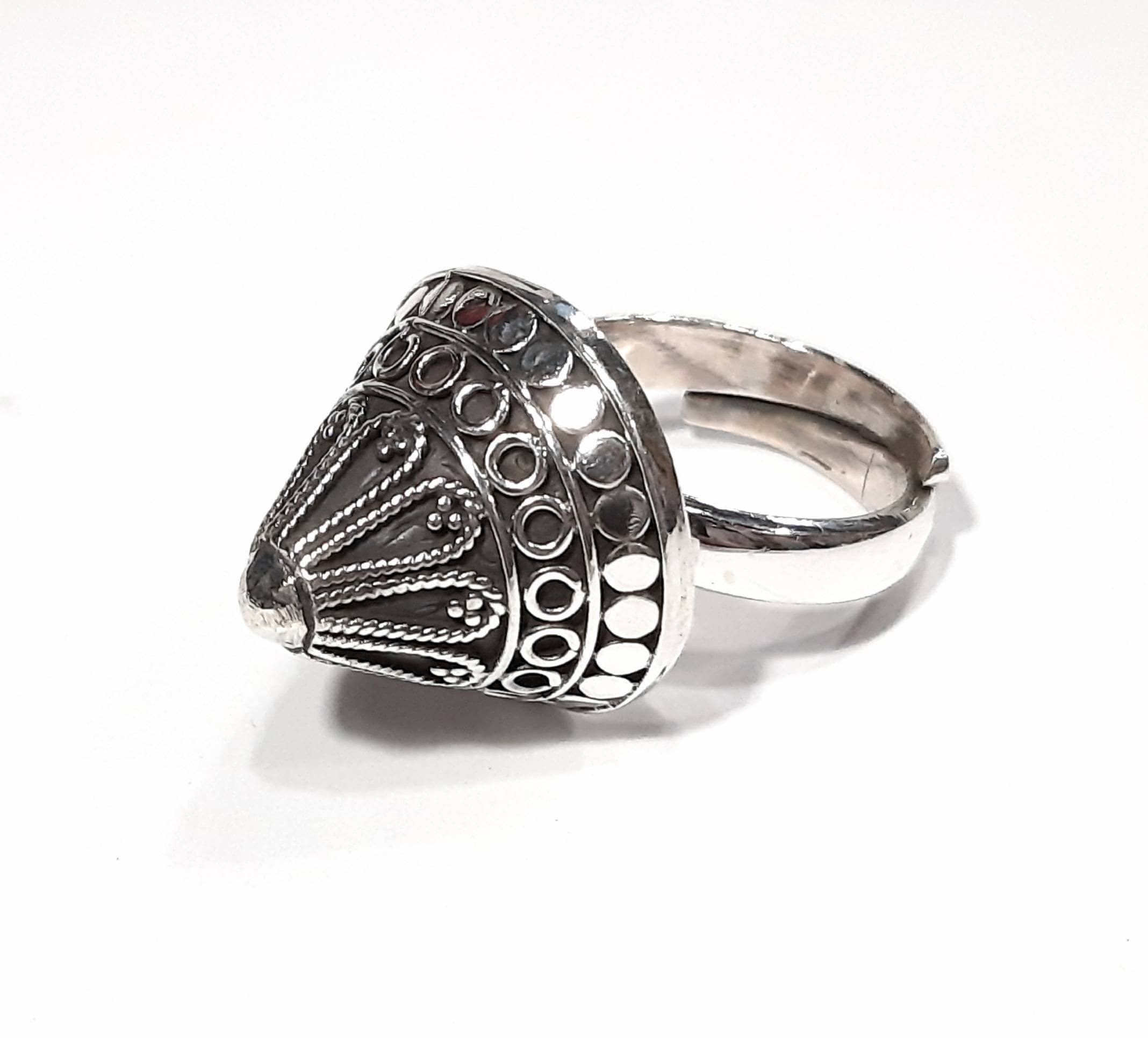 Tower Ring Architecture Ring 925 Silver Ring Adjustable Band