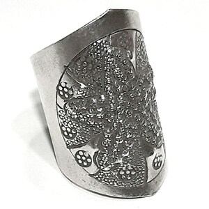 Sjöstjärnering 925 sterlingsilverband Justerbart öppet band Bred ring Lång silverring Inlindad ring Boho stor ring 925 silversmycken bild 2