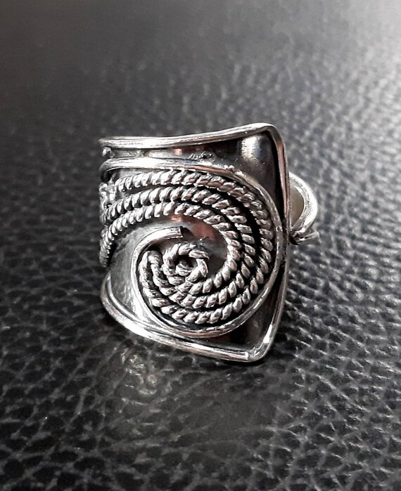 92.5 Sterling Silver Toe Ring Mina 925 Silver S-Swirl Adjustable Toe Ring