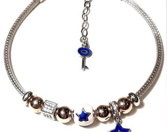 Pulsera de dijes Pulsera celestial Pulsera de plata esterlina Pulsera de cadena de serpiente Pulsera de protección Joyería de buena suerte Pulsera estilo Pandora