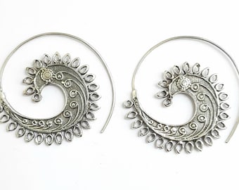 Engraved Hoop Earrings 925 Sterling Silver Engraved Hoops