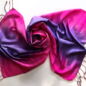 Ikat silk shawl Handwoven shawl Handmade ikat shawl Raw silk shawl Thai silk shawl Pure silk shawl Natural silk shawl Handwoven silk shawl