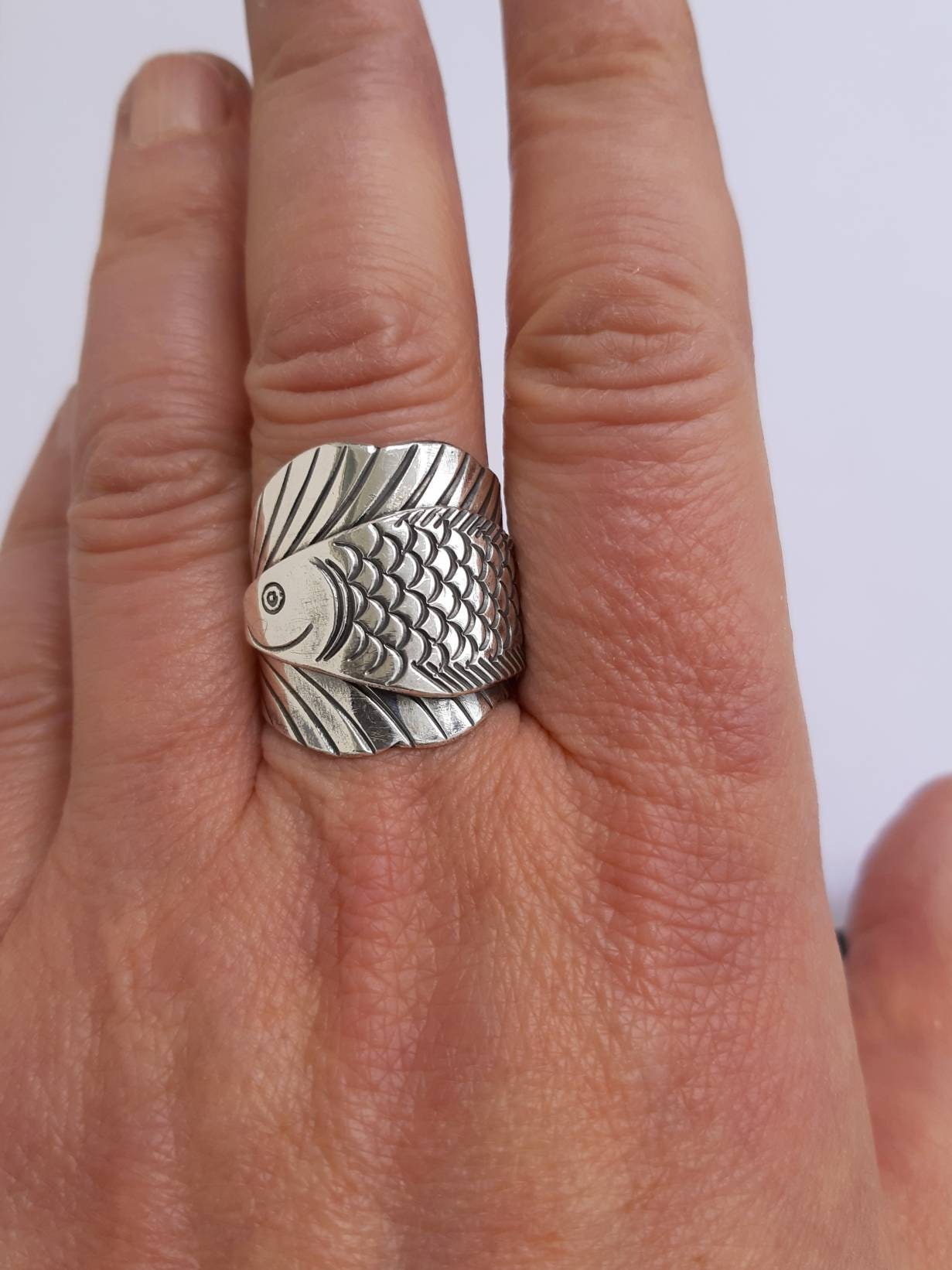 日本未入荷 Copping Zone - F*ck Engraved Oxidized Ring Handmade Japanese Foo Dog, Sterling Silver Square Signet