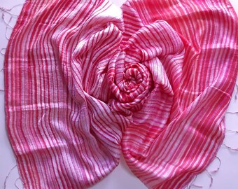 Ikat silk shawl Handwoven shawl Handmade ikat shawl Raw silk shawl Thai silk shawl Pure silk shawl Natural silk shawl Handwoven silk shawl