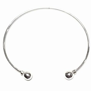 Charm torque bracelet Sterling silver torque bangle Adjustable torque Charm cuff Charm torc bracelet Two balls bangle Double ball bracelet image 8