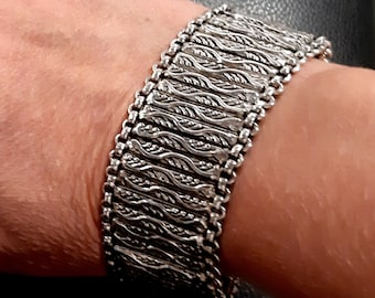 Byzantine chain bracelet Sterling silver Byzantine bracelet Interwoven bracelet Braided bracelet Weaved silver bracelet Rope chain bracelet