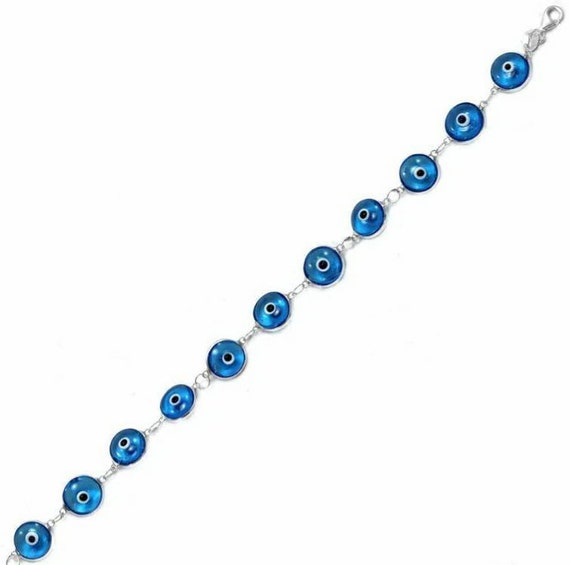 Evil Eye Bracelet 925 Sterling Silver Unisex Protection Jewelry
