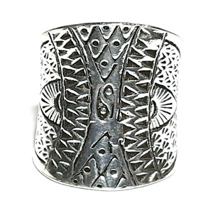 Yin yang band ring 925 Sterling silver band Adjustable band Yin Yang ring 925 Solid silver Wide band 925 Silver ring Wrap ring Boho ring image 7