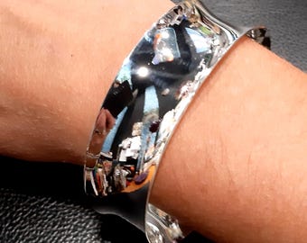 Wide Aluminum Cuff Bracelet: Personalized Metal Bangle - Etsy