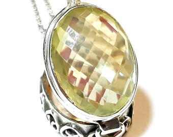 Citrine locket necklace Sterling silver photo locket Keepsake Poison box pendant Citrine photo locket Movable lid pendant 925 Silver locket