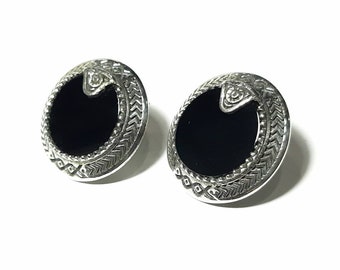 Black onyx earrings 925 Sterling silver earrings Black onyx stud earrings Black onyx studs Onyx gemstone earrings Onyx jewelry Gems jewelry